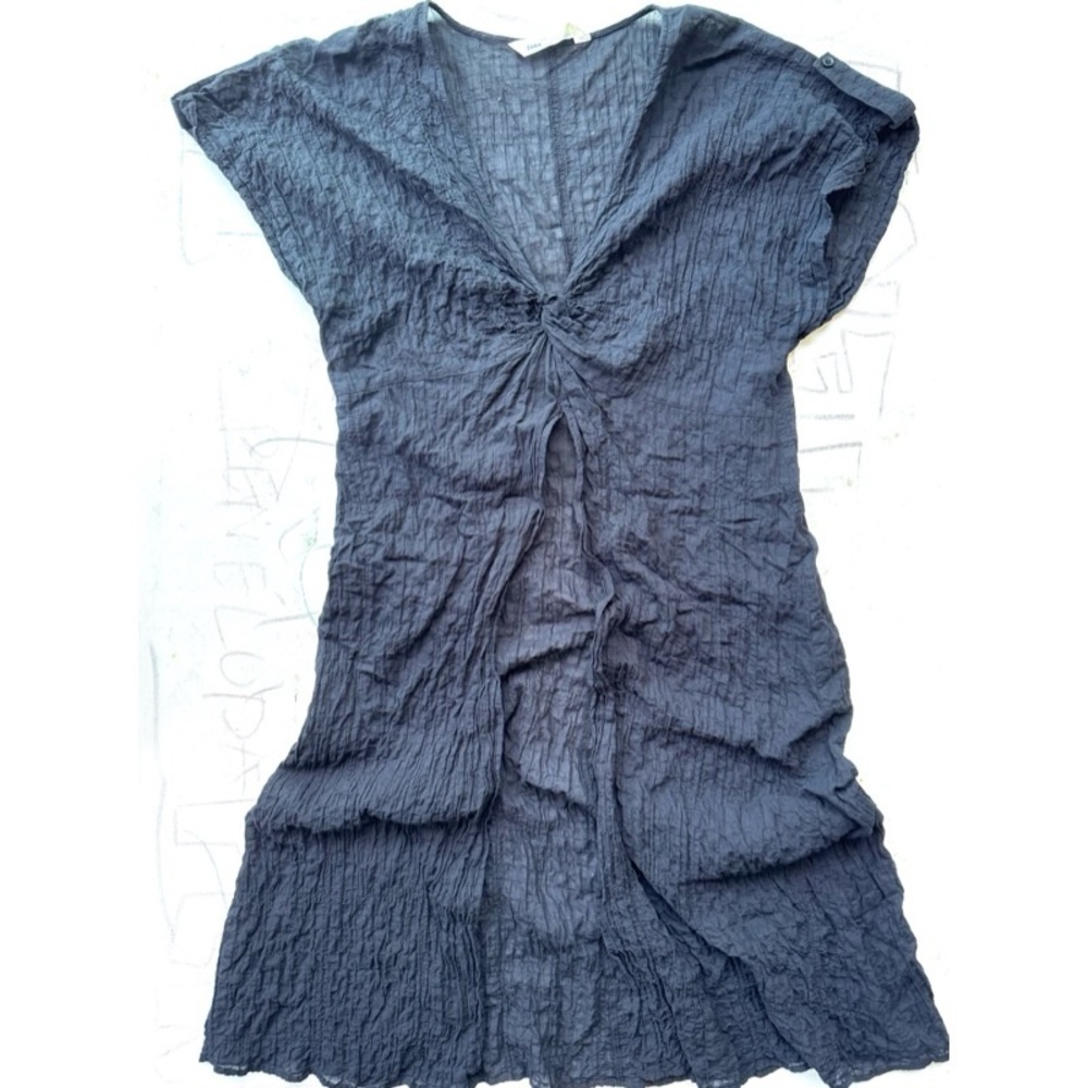 Zara Crinkled Blue Dress